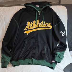 Athletics Stitches Sweatshirt Jacket Hooded Full Zip Vintage